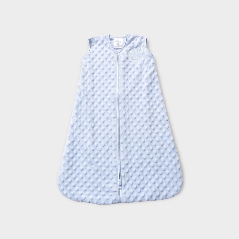 Halo SleepSack Plush Dot Velboa Light Blue Small (Birth-6 Months) Cozy & Safe